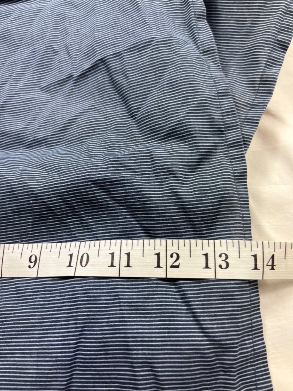 Striped Full-Size Bed Skirt 60% Cotton 40% Polyester Blue & White 92d - Picture 5 of 5